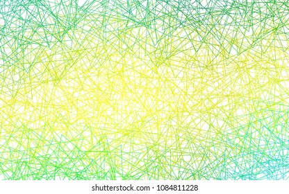 Light Green, Yellow vector of small triangles on white background. Illustration of abstract texture of triangles. Pattern design for banner, poster, cover.