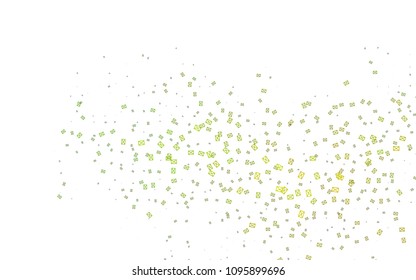 Light Green, Yellow vector of small triangles on white background. Illustration of abstract texture of triangles. Pattern design for banner, poster, cover.