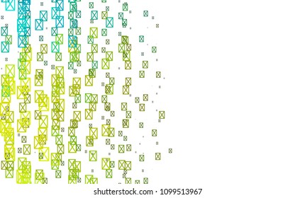 Light Green, Yellow vector of small triangles on white background. Illustration of abstract texture of triangles. Pattern design for banner, poster, cover.