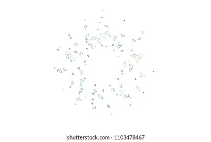 Light Green, Yellow vector of small triangles on white background. Illustration of abstract texture of triangles. Pattern design for banner, poster, cover.