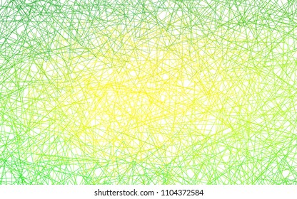 Light Green, Yellow vector of small triangles on white background. Illustration of abstract texture of triangles. Pattern design for banner, poster, cover.