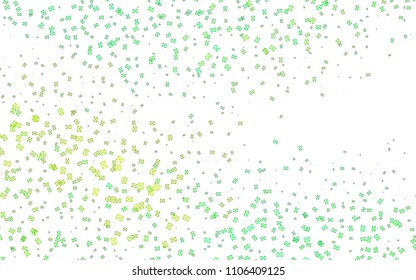 Light Green, Yellow vector of small triangles on white background. Illustration of abstract texture of triangles. Pattern design for banner, poster, cover.