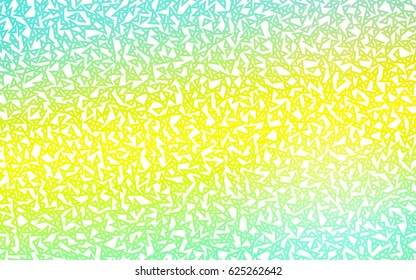 Light Green, Yellow vector of small triangles on white background. Illustration of abstract texture of triangles. Pattern design for banner, poster, cover.
