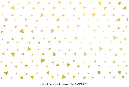 Light Green, Yellow vector of small triangles on white background. Illustration of abstract texture of triangles. Pattern design for banner, poster, cover.