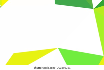 Light Green, Yellow vector of small triangles on white background. Illustration of abstract texture of triangles. Pattern design for banner, poster, cover.