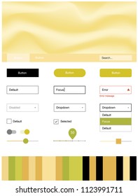 Light Green, Yellow vector style guide with bent lines. Modern gradient abstract illustration with bandy lines. This template you can use for websites.
