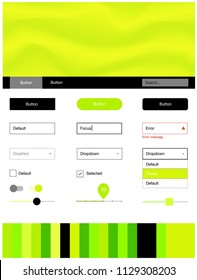 Light Green, Yellow vector style guide with bent lines. Modern gradient abstract illustration with bandy lines. This sample is for your website.