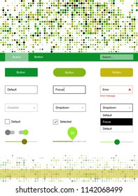 Light Green, Yellow vector style guide with circles. Modern Style guide with colorful gradient circles in its header. This sample is for your website.