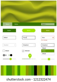 Light Green, Yellow vector style guide with bent lines. Colorful abstract illustration with gradient lines. This sample is for your website.