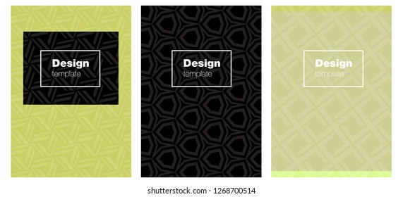 Light Green, Yellow vector style guide for notepads. Abstract booklet on colored background with gradient. Completely new template books.
