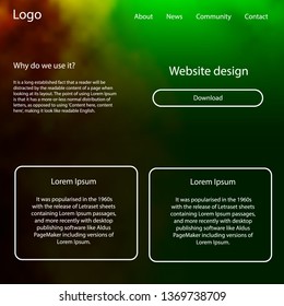 Light Green, Yellow vector style guide with sky stars. Decorative ui kit design in abstract style with colorful sky. Beautiful layout for websites, landing pages.