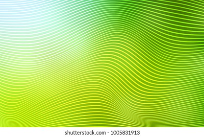 Light Green, Yellow vector template with shining lines. A vague circumflex abstract illustration with gradient. The best blurred design for your business.