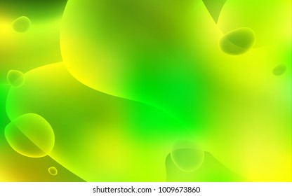 Light Green, Yellow vector template with liquid shapes. Colorful abstract illustration with gradient lines. The template for cell phone backgrounds.