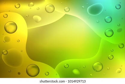 Light Green, Yellow vector template with liquid shapes. Colorful abstract illustration with gradient lines. Memphis style for your business design.