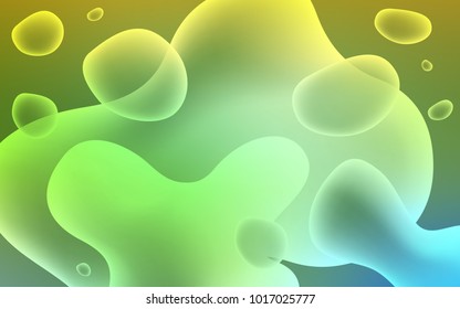 Light Green, Yellow vector template with bubble shapes. Colorful abstract illustration with gradient lines. New composition for your brand book.