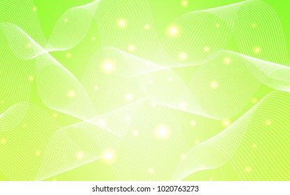 Light Green, Yellow vector template with carnival confetti. Beautiful colored illustration with ribbon in celebration style. The template can be used as a background for postcards.
