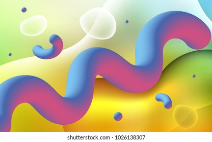 Light Green, Yellow vector template with abstract circles. Blurred geometric sample with gradient bubbles.  Pattern for your business design.