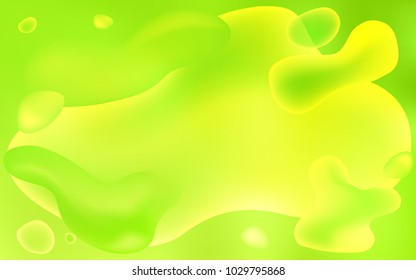 Light Green, Yellow vector template with bubble shapes. A vague circumflex abstract illustration with gradient. A new texture for your  ad, booklets, leaflets.