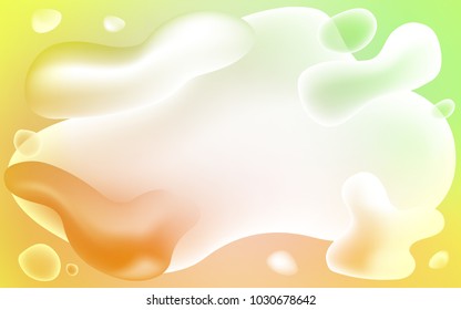 Light Green, Yellow vector template with lines, ovals. Shining crooked illustration in memphis style. Textured wave pattern for backgrounds.