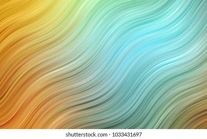Light Green, Yellow vector template with lava shapes. Blurred geometric sample with gradient bubbles.  The template for cell phone backgrounds.