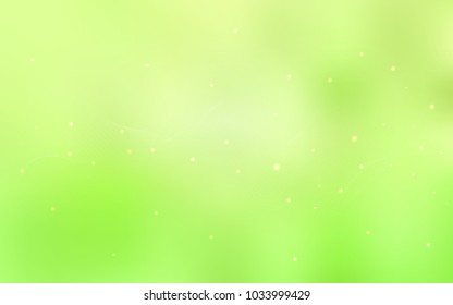 Light Green, Yellow vector template with circles. Glitter abstract illustration with blurred drops of rain. The pattern can be used for aqua ad, booklets.