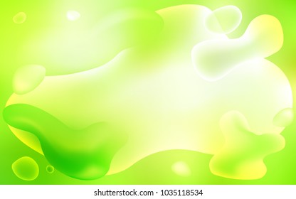 Light Green, Yellow vector template with bubble shapes. Brand-new colored illustration in memphis style with gradient. A completely new memphis design for your business.