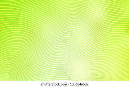 Light Green, Yellow vector template with abstract lines. Shining crooked illustration of lines in a brand-new style. A completely new design for your business.