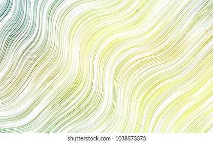 Light Green, Yellow vector template with lava shapes. Colorful abstract illustration with gradient lines. A new texture for your  ad, booklets, leaflets.