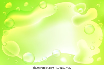 Light Green, Yellow vector template with bubble shapes. Creative illustration in halftone memphis style with gradient. The best blurred design for your business.