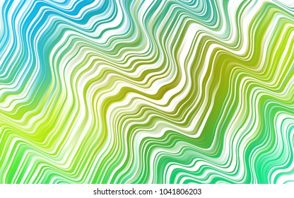 Light Green, Yellow vector template with abstract lines. Colorful abstract illustration with gradient lines. Brand-new design for your ads, poster, banner.