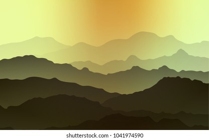 Light Green, Yellow vector template with liquid shapes. A sample with blurred bubble shapes. Brand-new design for your ads, poster, banner.