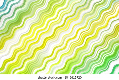 Light Green, Yellow vector template with abstract lines. Brand-new colored illustration in marble style with gradient. A new texture for your  ad, booklets, leaflets.