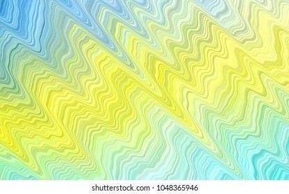 Light Green, Yellow vector template with lines, ovals. Geometric illustration in marble style with gradient.  A new texture for your  ad, booklets, leaflets.