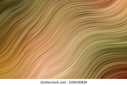 Light Green, Yellow vector template with bent lines. Glitter abstract illustration with wry lines. The best blurred design for your business.