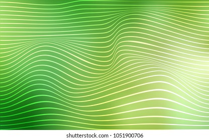 Light Green, Yellow vector template with lines. Shining crooked illustration of lines in a brand-new style. A new texture for your  ad, booklets, leaflets.