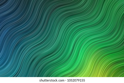 Light Green, Yellow vector template with lines, ovals. Shining illustration, which consist of blurred lines, circles. A completely new marble design for your business.