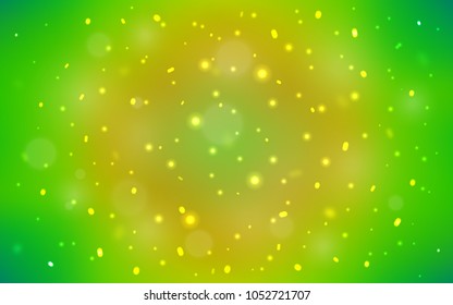 Light Green, Yellow vector template with ice snowflakes. Modern geometrical abstract illustration with crystals of ice. New year design for your business advert.