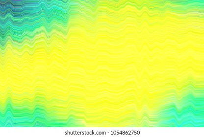 Light Green, Yellow vector template with liquid shapes. Shining illustration, which consist of blurred lines, circles. The elegant pattern for brand book.