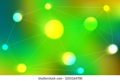 Light Green, Yellow vector template with circles, triangles. Decorative design in abstract style with triangle structure. Pattern can be used for beautiful websites.