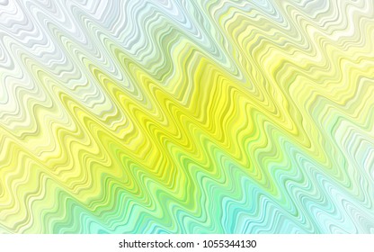 Light Green, Yellow vector template with abstract lines. Colorful illustration in abstract marble style with gradient. Marble style for your business design.