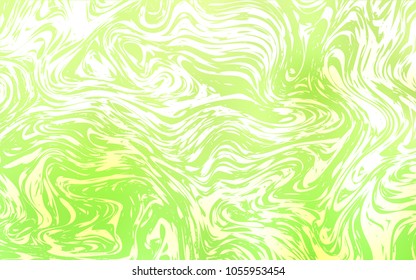 Light Green, Yellow vector template with bent ribbons. Creative geometric illustration in marble style with gradient. Marble design for your web site.