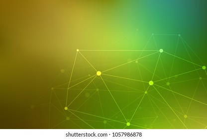 Light Green, Yellow vector template with circles, triangles. Colorful illustration with circles and lines in futuristic style. Pattern can be used for futuristic ad, booklets.