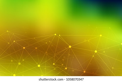 Light Green, Yellow vector template with circles, triangles. Abstract illustration with colorful discs and triangles. Pattern can be used as texture of wallpapers.