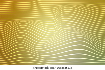 Light Green, Yellow vector template with lines. Modern gradient abstract illustration with bandy lines. The polygonal design for your web site.