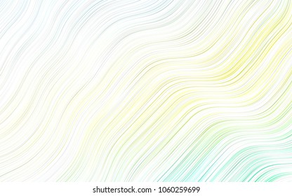Light Green, Yellow vector template with abstract lines. Geometric illustration in marble style with gradient.  A completely new marble design for your business.