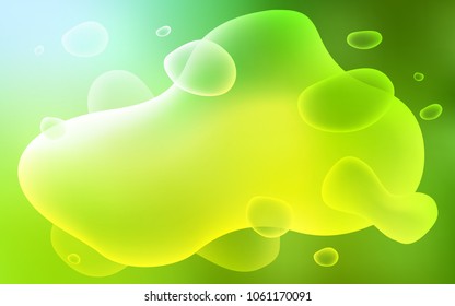 Light Green, Yellow vector template with abstract circles. A sample with blurred bubble shapes. The template for cell phone backgrounds.