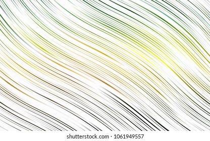 Light Green, Yellow vector template with bent lines. A completely new color illustration in marble style. Pattern for your business design.