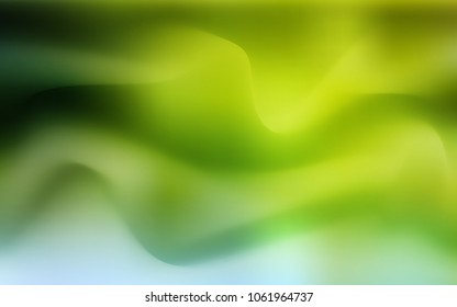Light Green, Yellow vector template with abstract circles. Creative illustration in halftone marble style with gradient. Marble design for your web site.