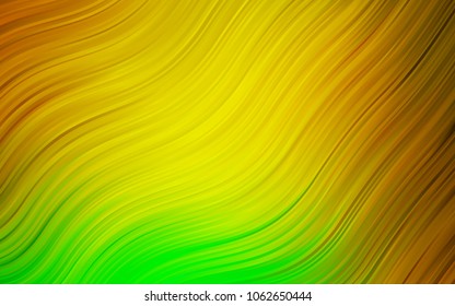 Light Green, Yellow vector template with lines, ovals. Brand-new colored illustration in marble style with gradient. A completely new template for your business design.