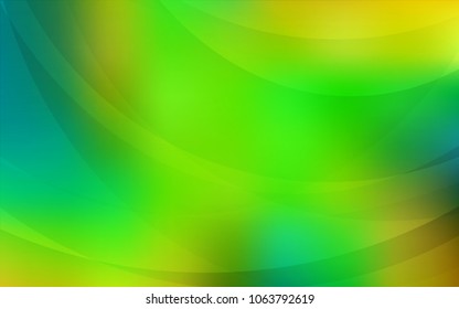 Light Green, Yellow vector template with bent lines. Glitter abstract illustration with wry lines. A completely new memphis design for your business.